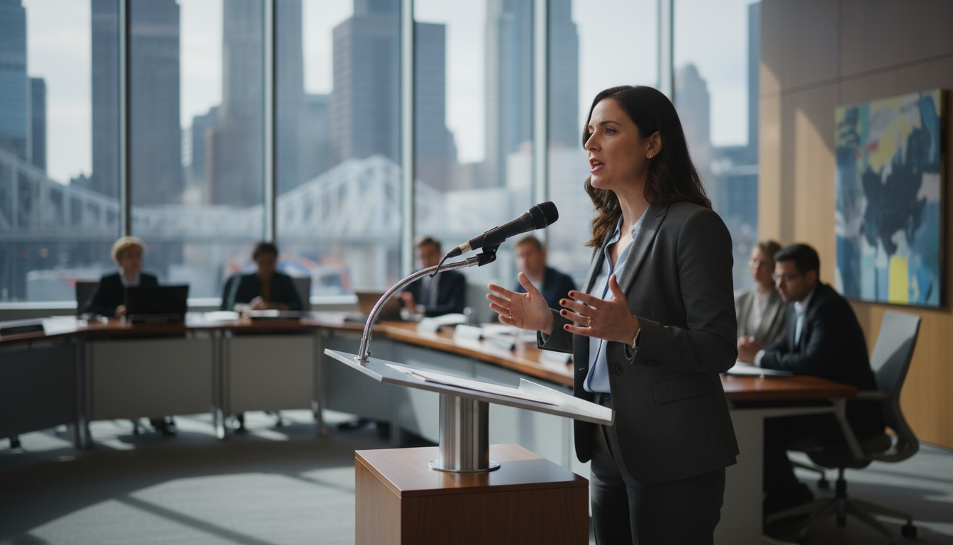 Technical team delivering live captioning for government use