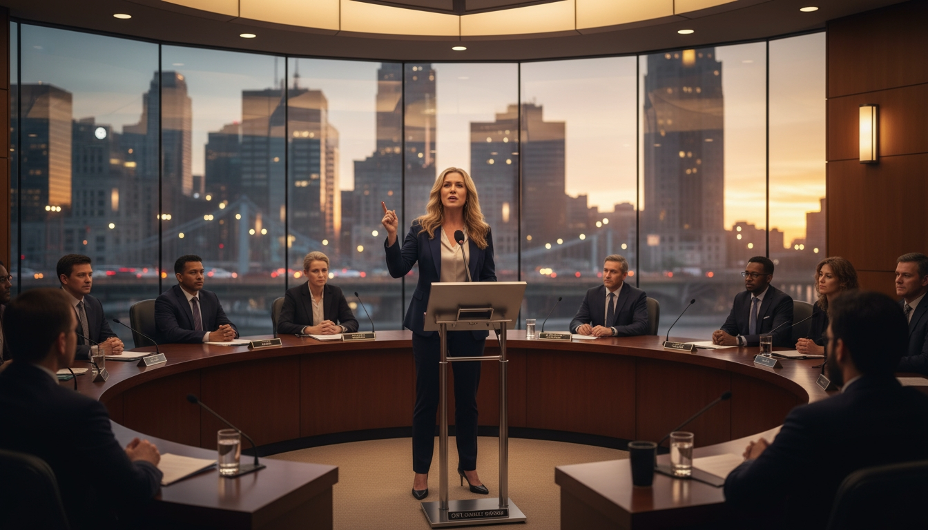 Translation team assisting during a government panel discussion
